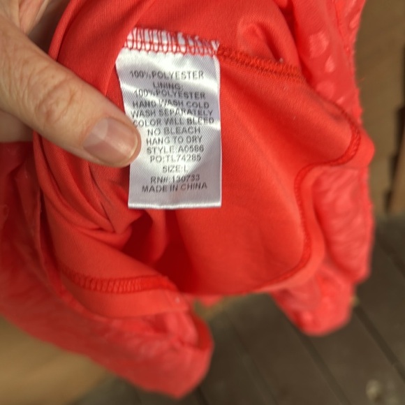 Umgee coral leopard print tiered dress size large - Picture 4 of 5